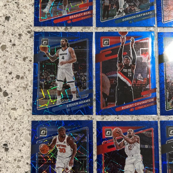 NBA 9 CARD LOT BLUE VELOCITY PRIZM CARDS BRADLEY BEAL LONNIE WALKER STEVE ADAMS - Picture 2 of 4